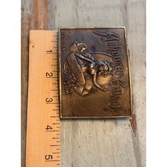 Vintage Anheuser Busch Budweiser Brass Buckle Lady of the Lake St Louis B-168