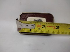 VTG Brass Ivory Engraved RAM Leather Belt Buckle Western American Farm Cowboy