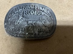 Vintage 1994 Hesston National Finals Rodeo Men’s Women’s Belt Buckle Mint Sealed