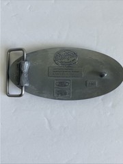 Ford Blue White Oval Metal Belt Buckle Cars Theme for Men Siskiyou F90