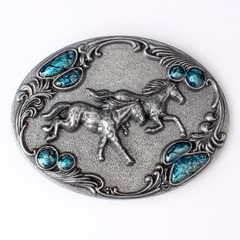 Horse Belt Buckle Western Cowboy Native American Motorcyclist (HRS-07-S)