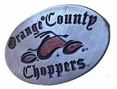 2004 West Coast Choppers Belt Buckle Brushed Steel & Black/Red