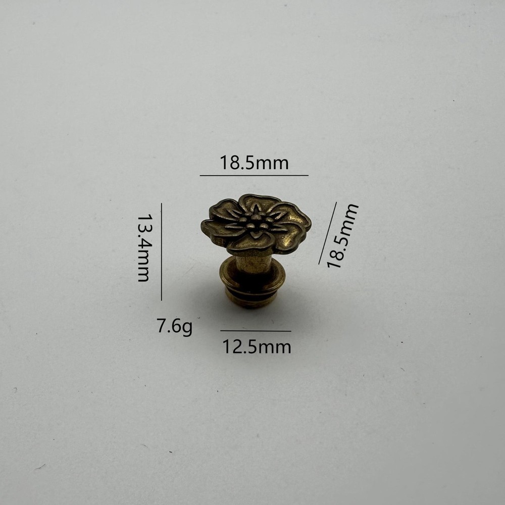Denim Decorative Button Brass Jeans Flower Button Leather Jacket Decoration lot