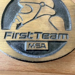 Vintage DynaBuckle MSA First Team Gas Mask Solid Brass Belt Buckle Provo Utah