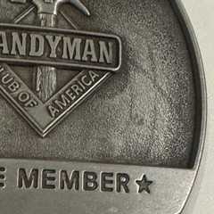 Handyman Club of America Life Member Belt Buckle Vintage 1996 Pewter Finish