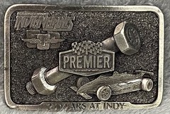 Premier Indianapolis 500 25 Years at Indy Belt Buckle 3&Prime; x 2.25&Prime; for 1.75&Prime; Belt
