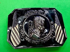 POW MIA You Are Not Forgotten Flag Army Patriots Belt Buckle New Condition