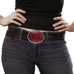 Hearts Belt Buckle – Love Mandala Handmade Oval Unisex Buckle – 710