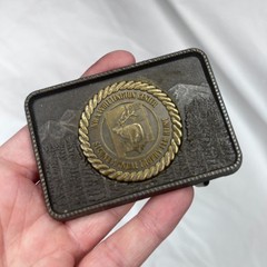 NRA Whittington Center Belt Buckle Second Annual Trophy Elk Hunt Natl Rifle Assn