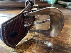 Lg Navajo James Reid Dgn Sterling Silver Belt Buckle 35+-37”-1.3/8”-.75 Nu 🦬✅