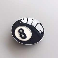 Enamel 8 Pool Ball Belt Buckle Gurtelschnalle Boucle de ceinture