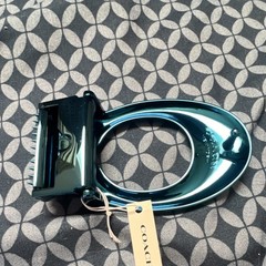 Coach Men&rsquo;s Blue Metal Logo Interchangeable Belt Buckle Solid Fits 1.5&Prime;