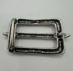 Rectangular Embellished Antique Brass Style Belt Buckle for Leather Belt West