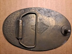 Mercedes Benz Germany Oval Belt Buckle 1970&rsquo;s Cast Brass ▪︎ Tiffany Studio NY