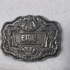 Vintage 1970&rsquo;s Oden Inc ERIC Name Men&rsquo;s OLD TIME BELT BUCKLE COLLECTION BRONZE