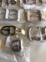 Lot of Belt Buckles Assorted Sizes All Metal Different Finishes (17 total) Craft