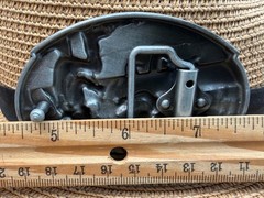 Antiqued Silver Enameled Welder Oval Belt Buckle
