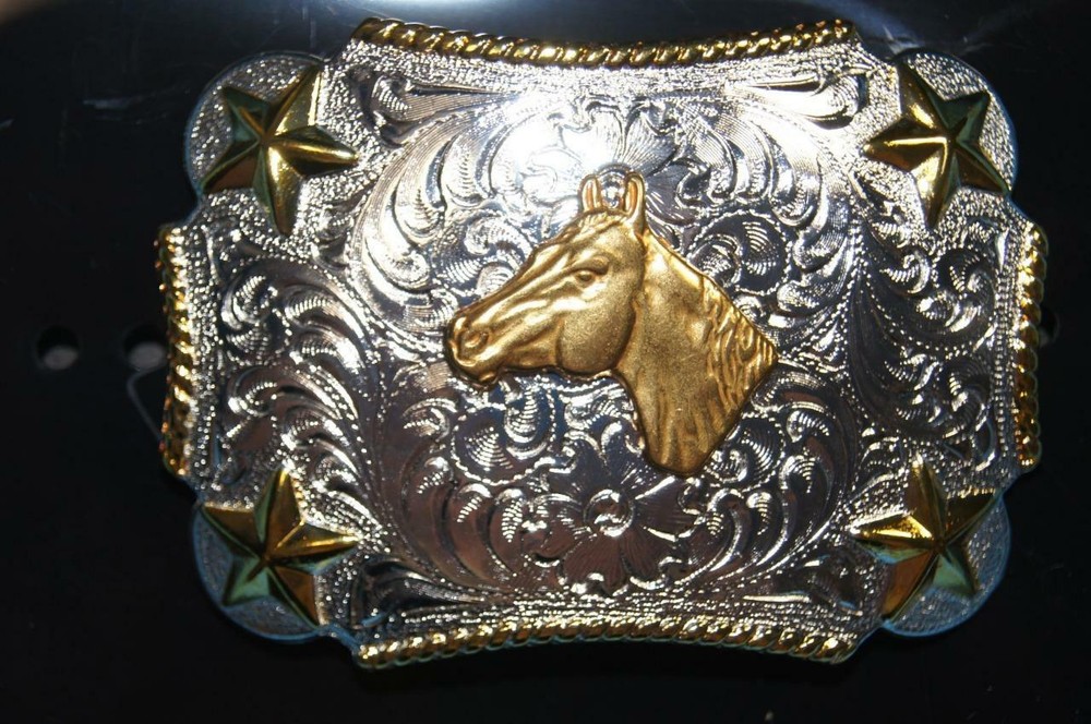 Nocona Youth Horse Head Western Belt Buckle 3603207