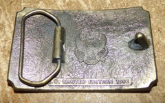 1982 metal southern outdoors magazine belt buckle in nice shape used