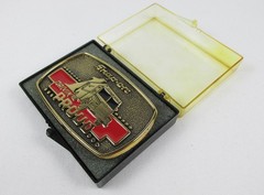 1989 Snap-on Tools Solid Brass Box Truck Drivin Proud Belt Buckle BTS SSX-1313