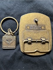 Bronze Handyman ‘Life Member&rsquo; Belt Buckle and Keychain Set