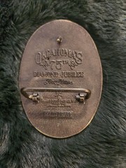 State of Oklahoma Diamond 75th Jubilee Belt Buckle Award Design Medals