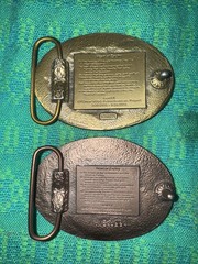 2 Heart of Zachary Cape Canaveral Energy Center Award Brass Tone Belt Buckle.