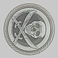 Skull Belt Buckle Men Women Vintage Swords Silver Metal Pirate Halloween Costume