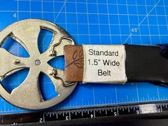 Round Sports Car Truck Rim Tire Spinner Moving Wheel Silver Color Belt Buckle