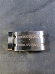 Dark Silver Tone Automatic Ratchet Slide Belt Buckle Adjustable Teeth Replace