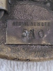 Elk inlay belt buckle, The Great American Buckle Co Copyright 1981 #510