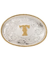 Montana Silversmiths Initial "T" Belt Buckle – 700T
