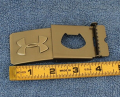 UNDER ARMOUR GRIP AUTO LOCK BELT BUCKLE CLOTH AND CANVAS BELTS 1.5&Prime; BRUSHED NICK