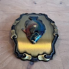 Vintage Bluegill Belt Buckle Fish Fisherman Fishing Panfish Outdoor 1970s