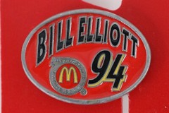 Deadstock Vtg 90s NASCAR McDonalds Bill Elliott Racing Belt Buckle Enamel USA