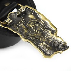 Belt buckle Grey Wolf, Handmade wolf head solid belt buckle