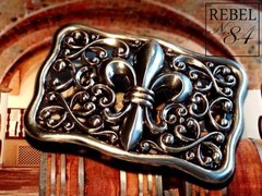 Belt buckle lily buckle ornament silver antique vintage removable buckle 4 cm