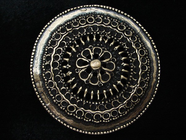 QL19114 *NOS* REALLY COOL **FLORAL ORNAMENTAL** FASHION BRASSTONE BELT BUCKLE