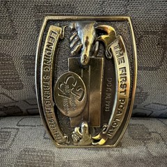 Western Metal Bull Belt Buckle « The First PCA Loan » 1933-1983, 1.5in