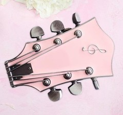 Pink Enamel Guitar Head Belt Buckle Musician Western other Colors Available