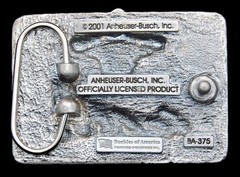 RG24118 *NOS* VINTAGE 2001 **GENUINE BUDWEISER CLYDESDALES** BEER BELT BUCKLE