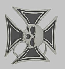 Skull Belt Buckles Black Metal Halloween Party Costume Chopper New Men Women