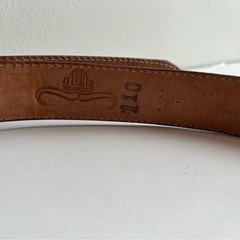 Brown Buffalo Leather Belt Cuero de Búfalo Brass Buckle Size 110 /47.5&Prime; x 1-3/8&Prime;
