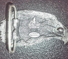 Belt Buckle Bald Eagle Pewter Big Cabin Siskiyou 1989 American Patriotic USA
