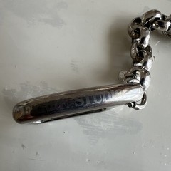 Vintage Gianfranco FERRE STUDIO Silver Belt Buckle Chain Keeper Made in Italy