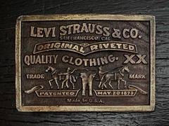 Levi&rsquo;s Belt Buckle LEVI STRAUSS & Co70s 1976 Vintage JAPAN JP