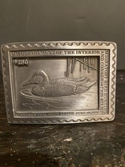 1986 Duck $7.50 Conservation Stamp Belt Buckle By American Legends 2085of 5000