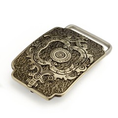 German silver belt buckle Sun, Ornamental, Ukrainian traditional cross amulet