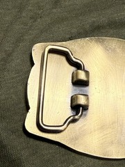 Vintage/undated Budweiser Beer belt buckle. 3.5&Prime; Wide.