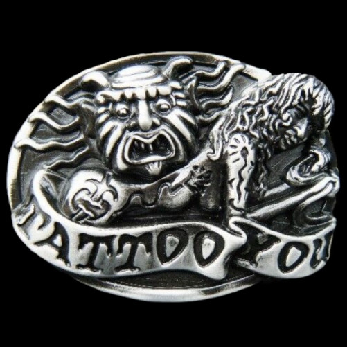 Tattoo You Belt Buckles Tattooers Evil Devilish Style Naked Girl Boucle Ceinture